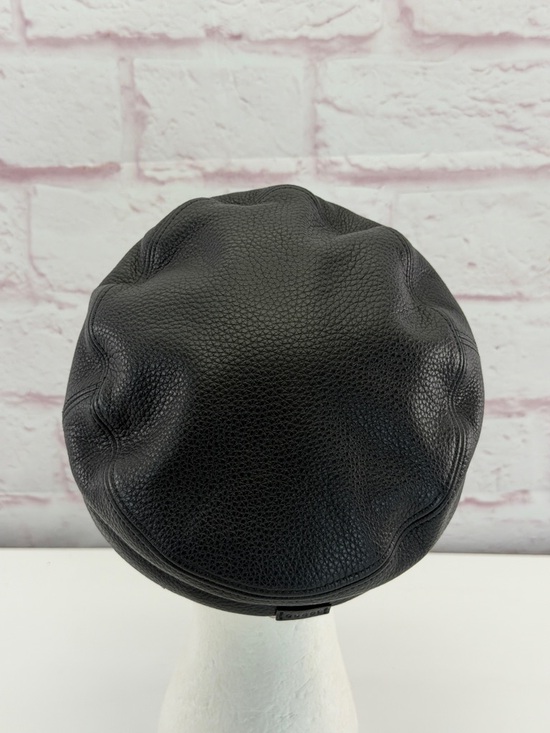 Gucci RARE Vintage Studded Black Leather Newsboy Biker Cap main image 4